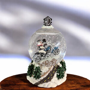 Harley-Davidson Snow Globe North Pole Motorcycle Club 2001 Original Box RARE HD